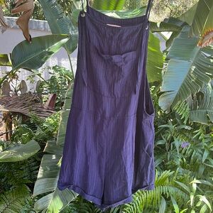 Navy blue Style Rack Romper with side pockets size Medium